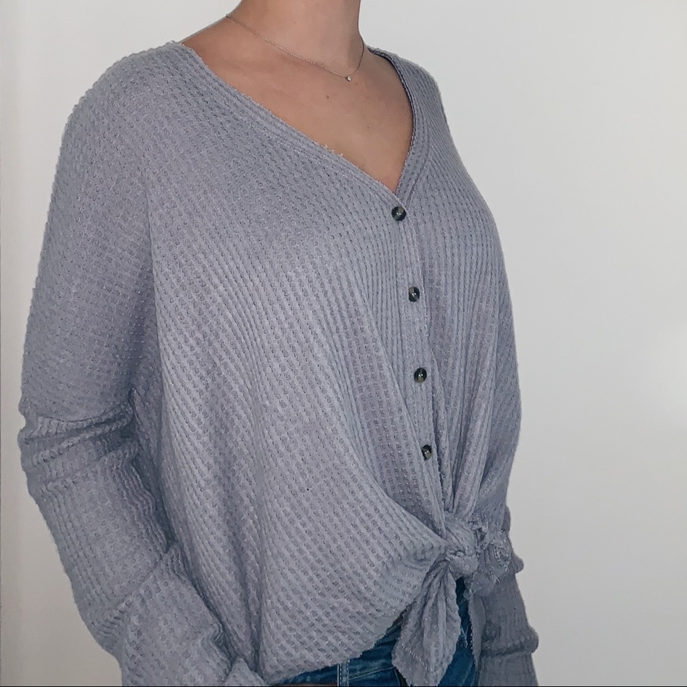 Long Sleeve Button Up Sweater